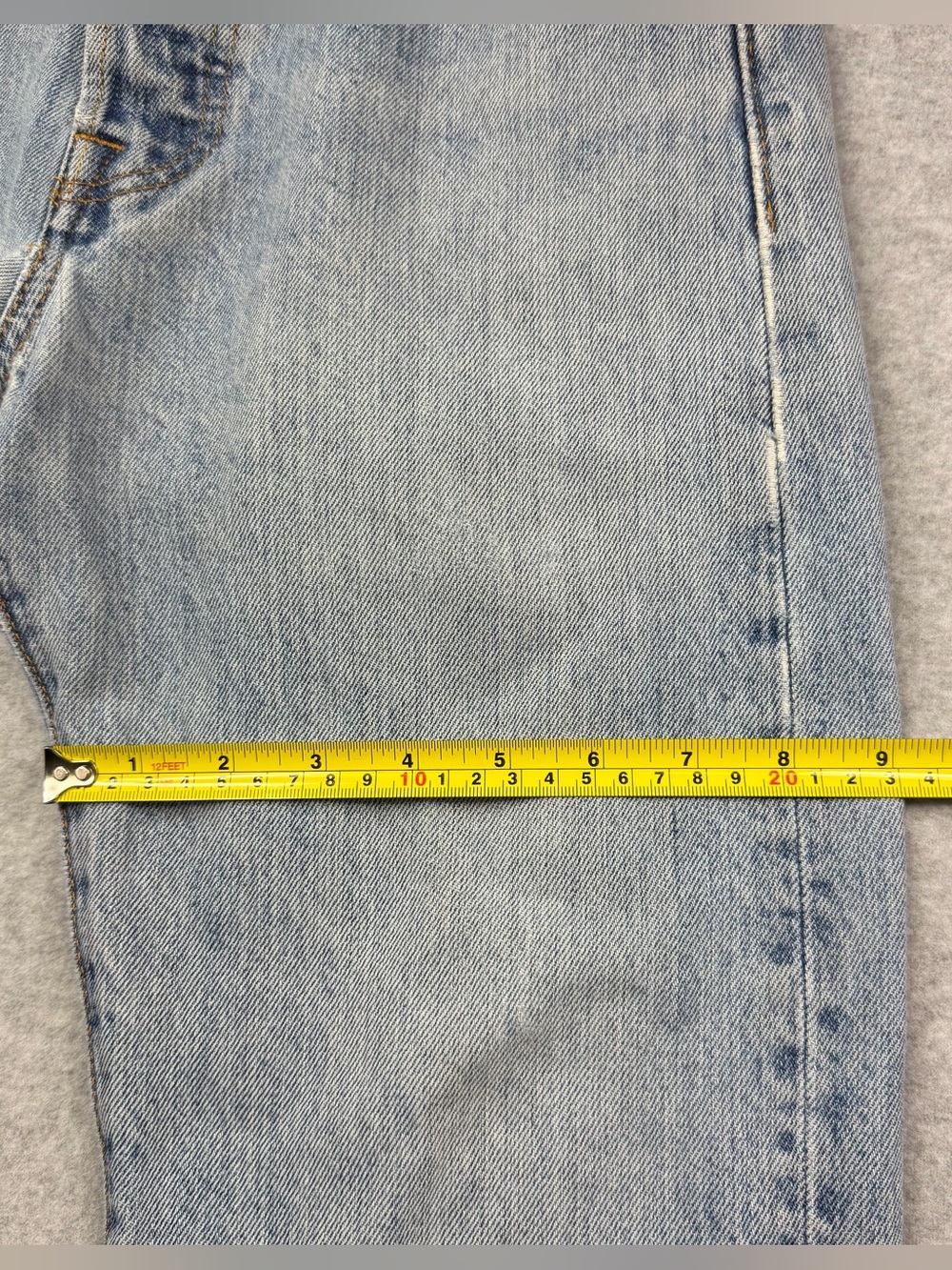Levi's 501 Original Straight Leg Jeans Medium Wash Blue Denim Mens W29 L30 - Picture 9 of 10
